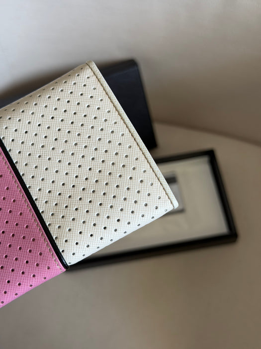 Prada Perforated Saffiano Long Wallet