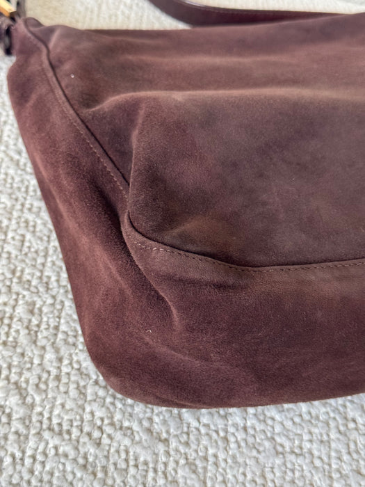 Fendi Suede Maxi Baguette