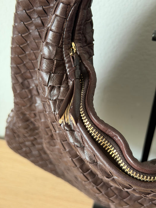 Bottega Chocolate Brown Intrecciato Hobo