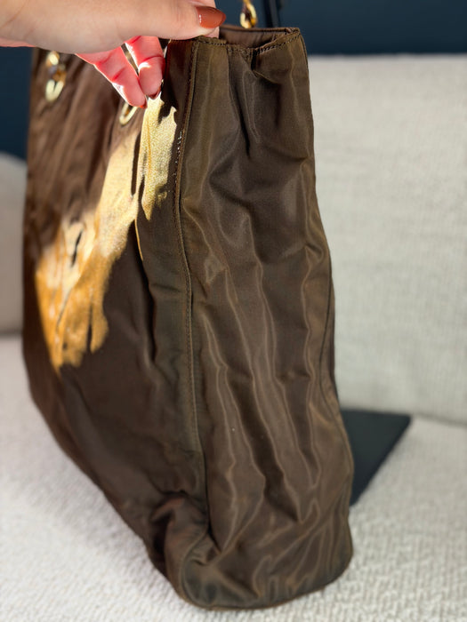 Prada Tesutto Brown GHW Tote