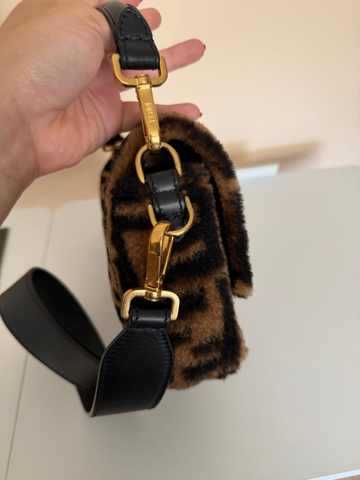Fendi Shearling Zucca Baguette