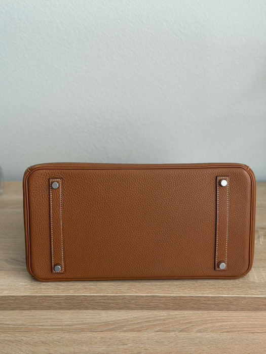 Birkin 35 in Togo gold with palladium hardware