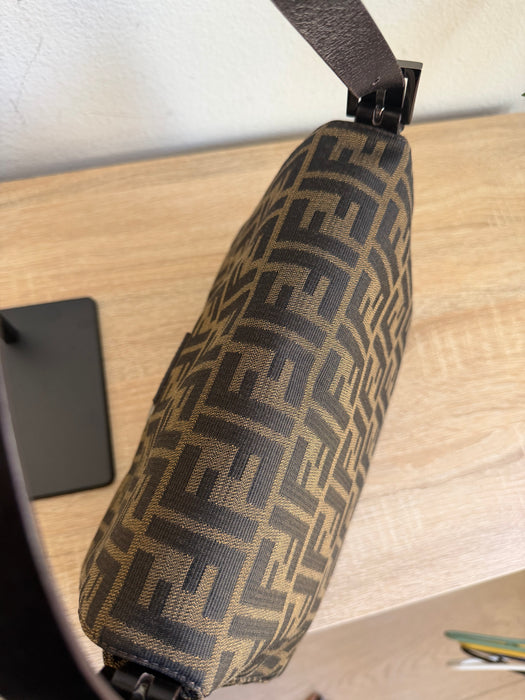 Fendi Zucca Baguette Rare Gunmetal hardware