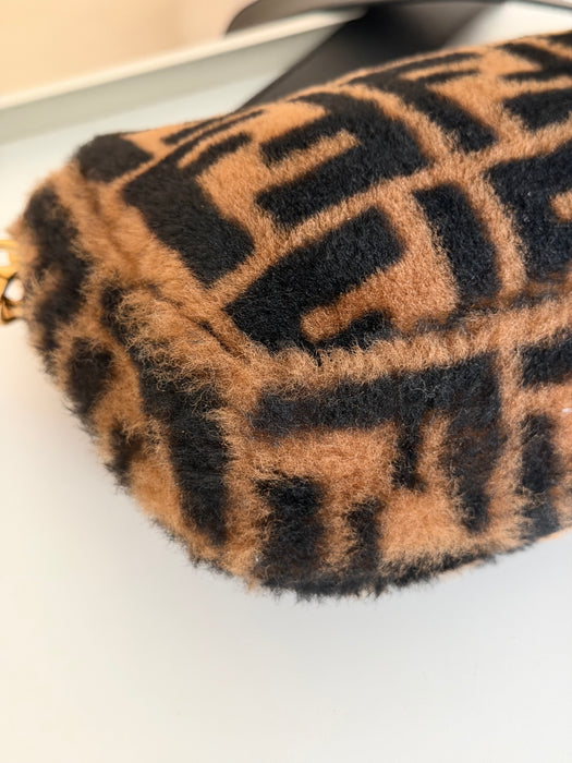 Fendi Shearling Zucca Baguette