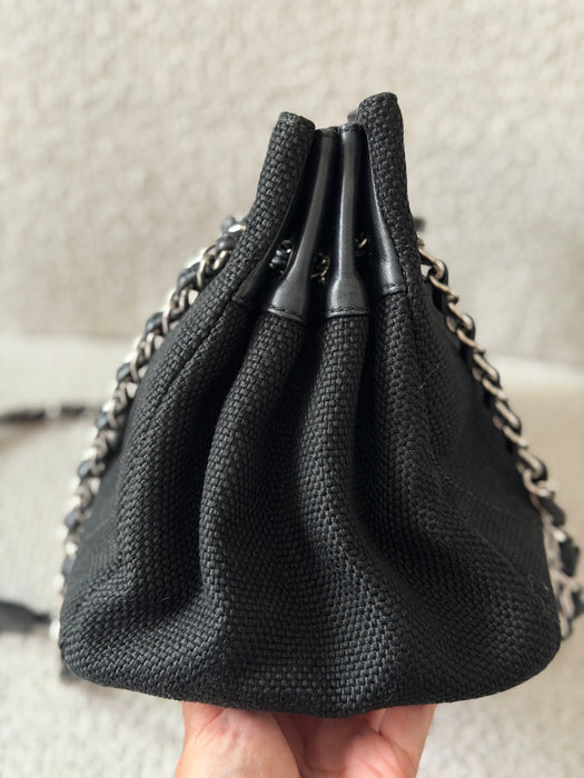 Chanel Chevron V Stitch CC Tote