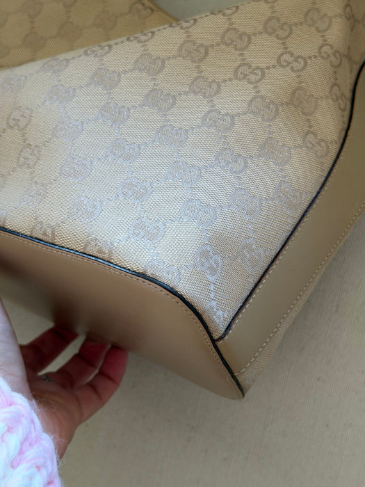 Gucci Beige GG Hobo
