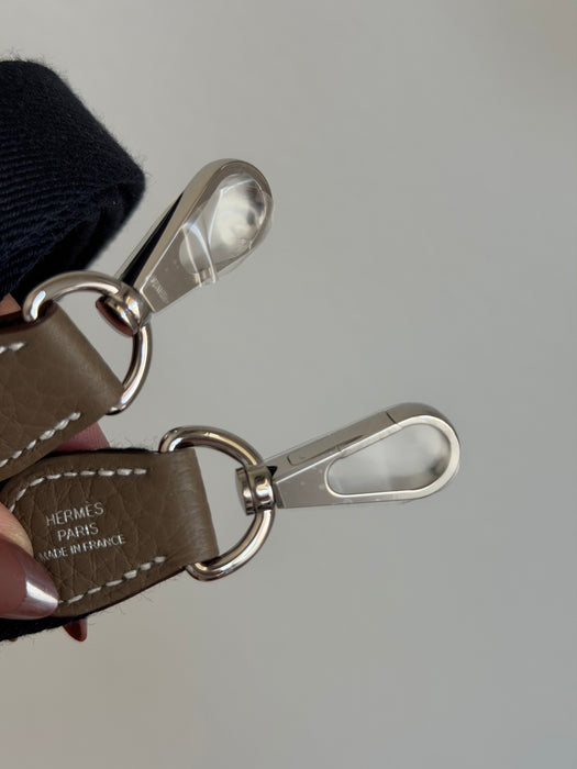 Hermes Taurillon Clemence Evelyne TPM Etoupe - NEW