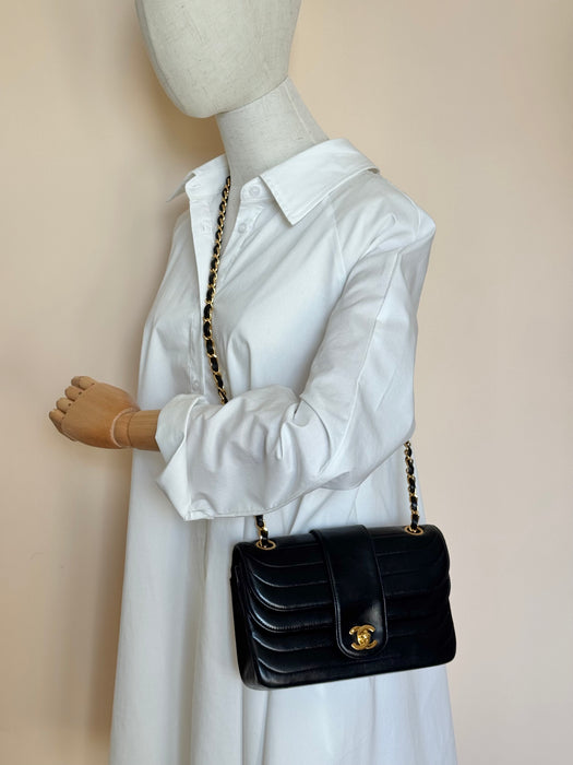 Chanel vertical mademoiselle double flap