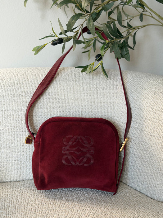 Loewe Suede Anagram Crossbody