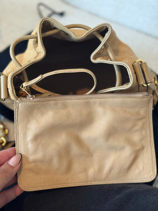 Chanel Raffia Woven Bucket