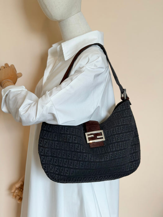 Fendi Zucchino Hobo Baguette