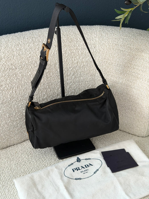 Prada Tessuto Barrel Shoulder GHW