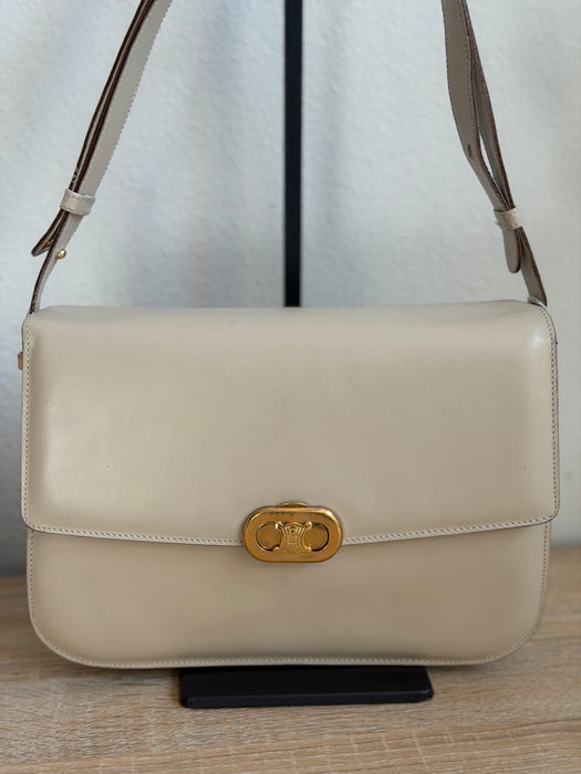 Celine Triomphe Ivory adjustable strap