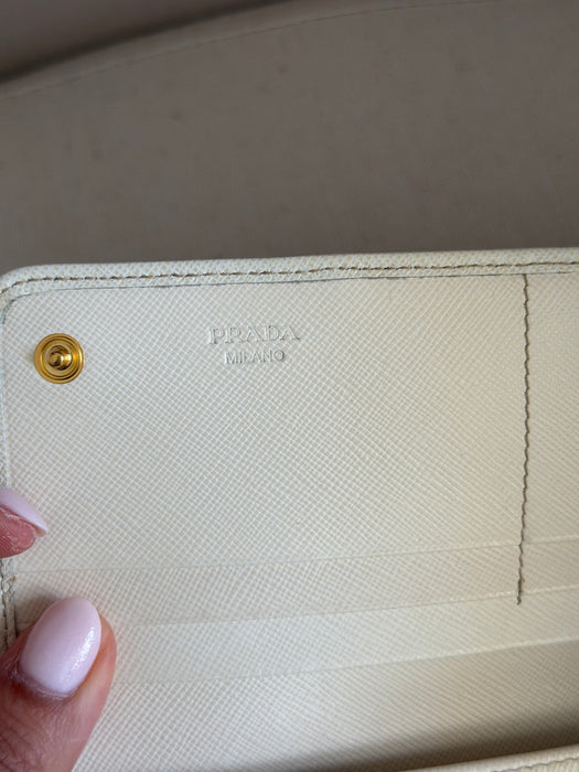 Prada Perforated Saffiano Long Wallet