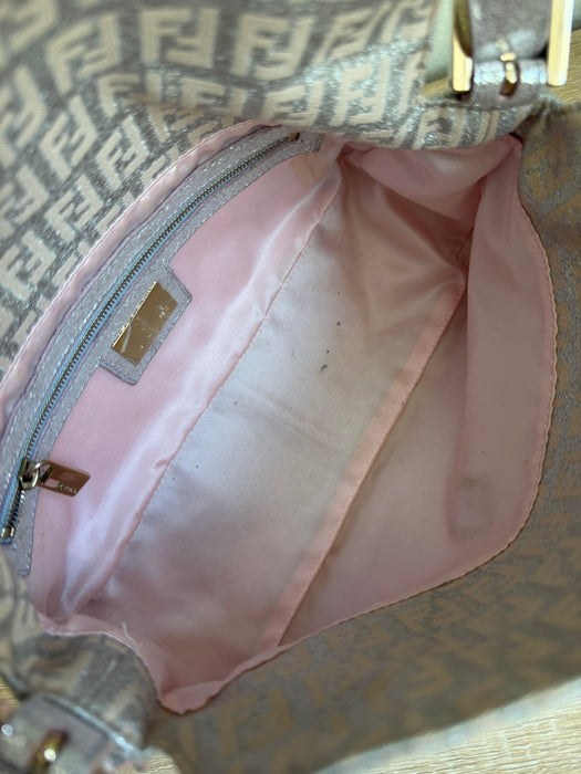 Fendi Zucchino Pink Shimmer Baguette