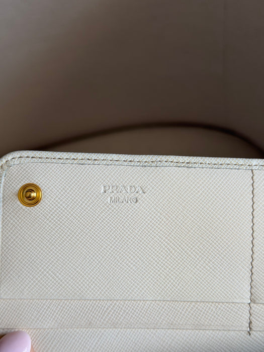 Prada Perforated Saffiano Long Wallet