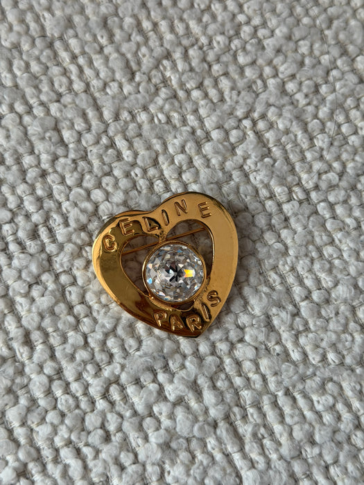 Celine heart brooch