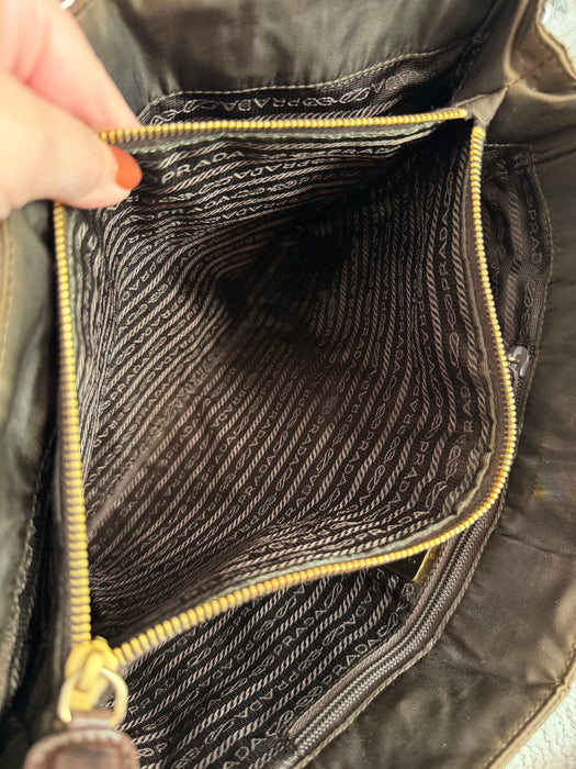 Prada Tesutto Brown GHW Tote