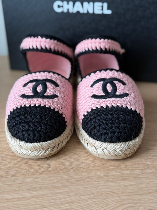 Chanel braided knit Mary Jane Espadrilles - 37