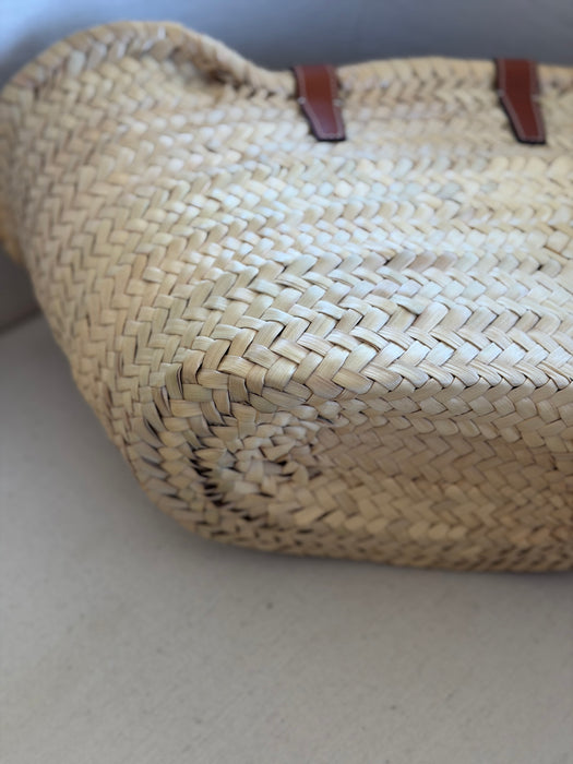 Celine Raffia Triomphe Tote