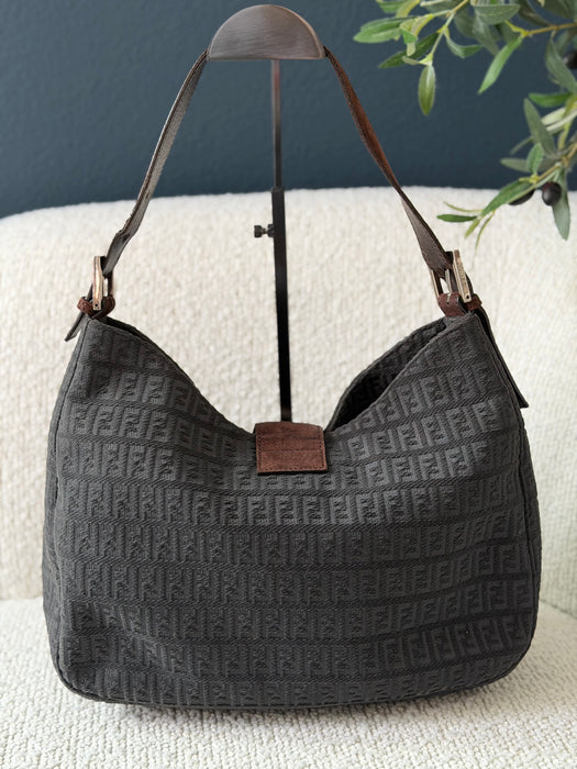 Fendi Zucchino Hobo Baguette