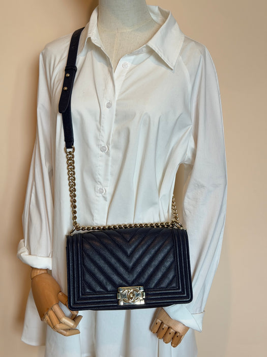 Chanel Caviar Boy Old Medium