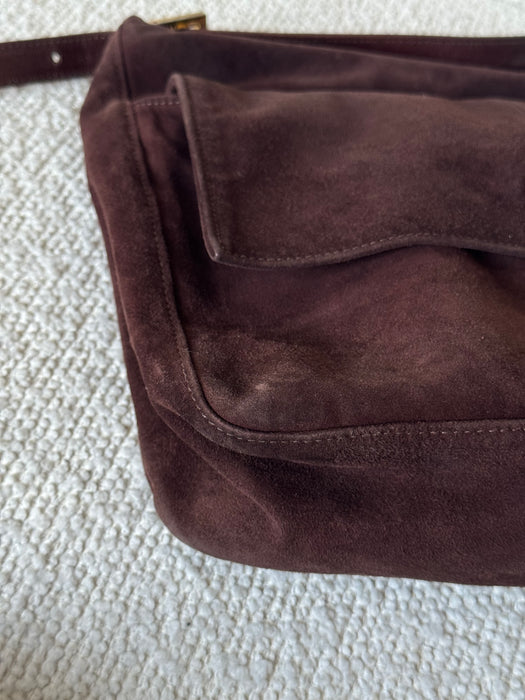 Fendi Suede Maxi Baguette