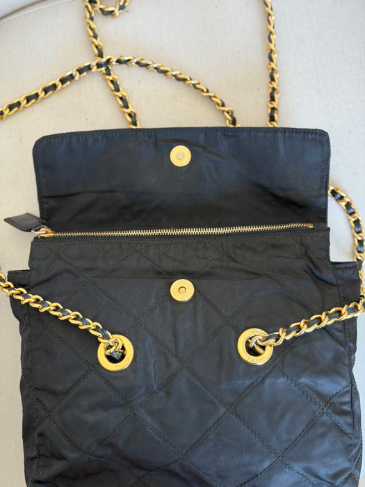 Prada Tessuto Blk/GHW Chain Bag