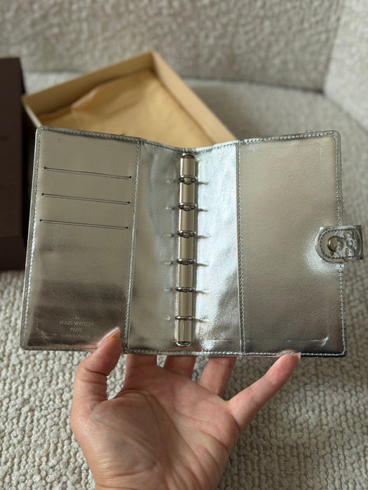 Louis Vuitton Vernis Metalic SIlver PM Agenda: New Full Set