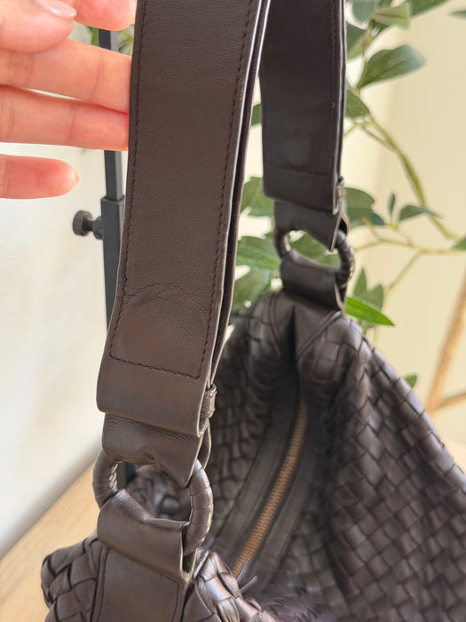 Bottega Veneta Intrecciato Hobo - Chocolate Brown