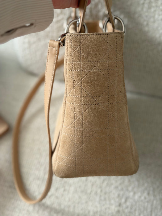 Lady Dior small suede