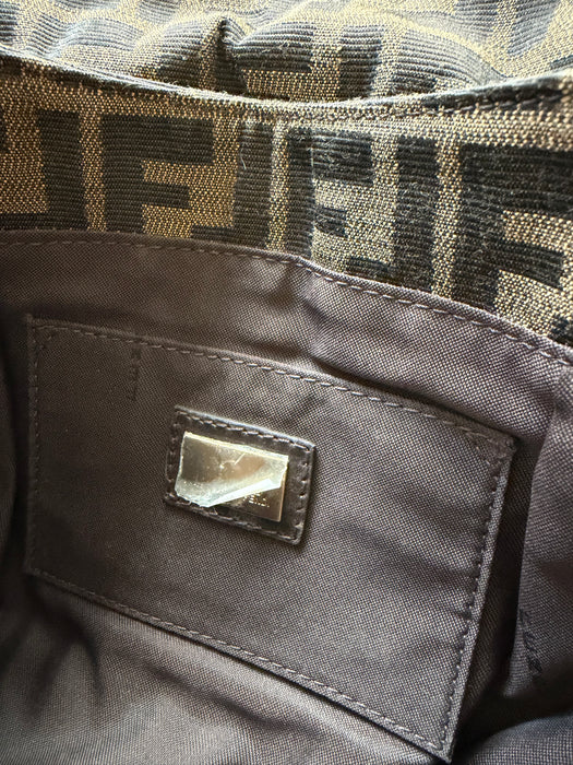 Fendi Zucca Chef Pleated Shoulder Bag