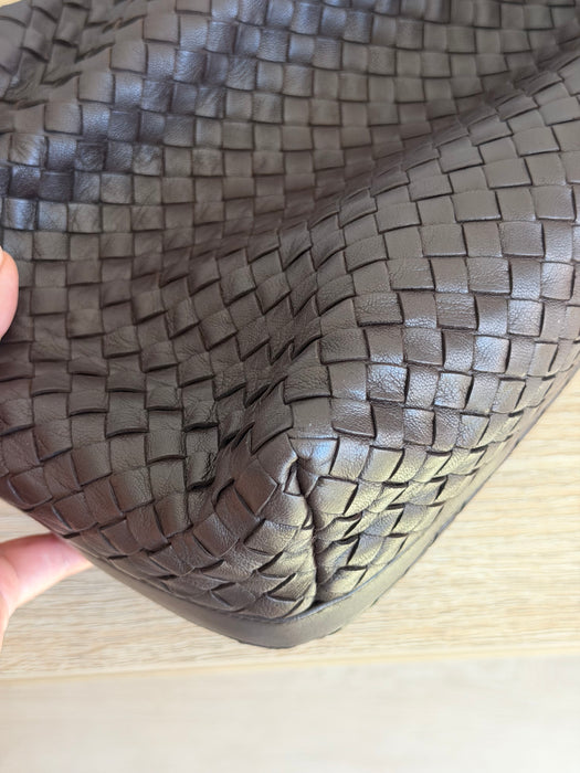 Bottega Veneta Intrecciato Hobo - Chocolate Brown