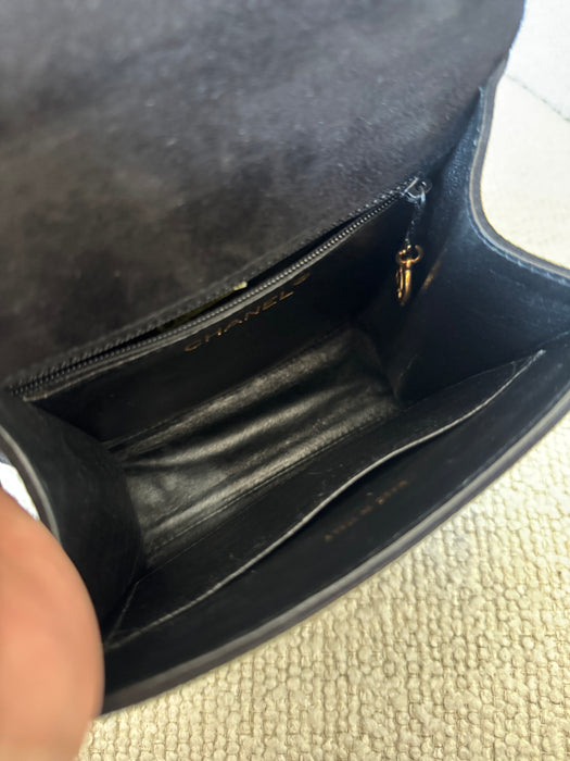Chanel Suede CC Shoulder Bag