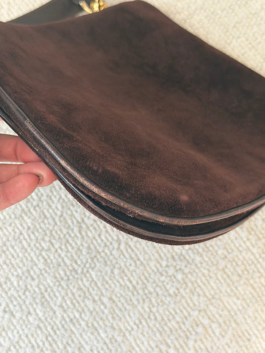 Gucci Blondie Brown Suede Crossbody