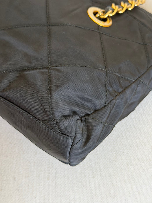 Prada Tessuto Blk/GHW Chain Bag