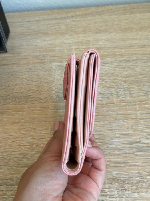 Chanel Pink Caviar Timeless CC Compact Wallet