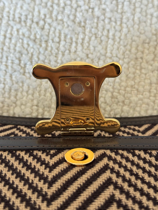Celine Triomphe Herringbone Tweed
