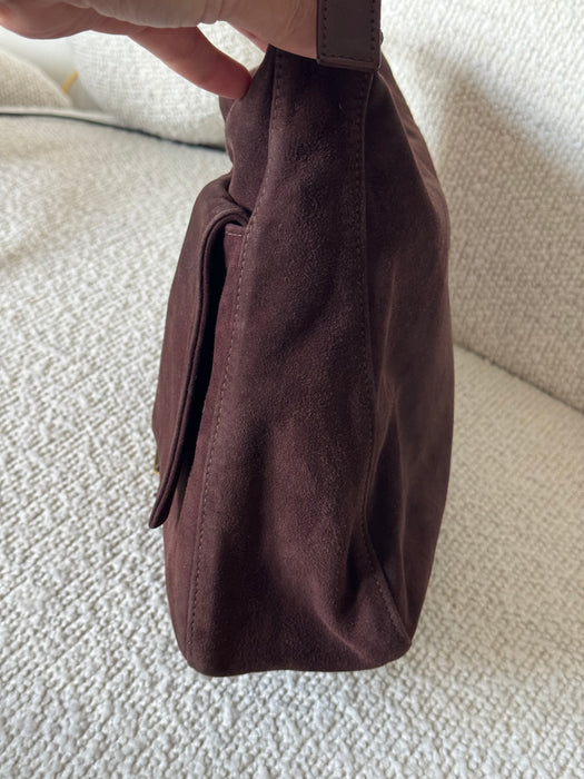 Fendi Suede Maxi Baguette