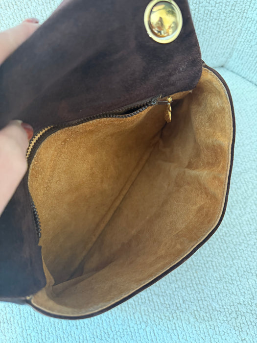 Gucci Blondie Brown Suede Crossbody