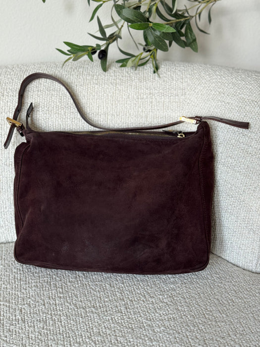 Fendi Suede Maxi Baguette
