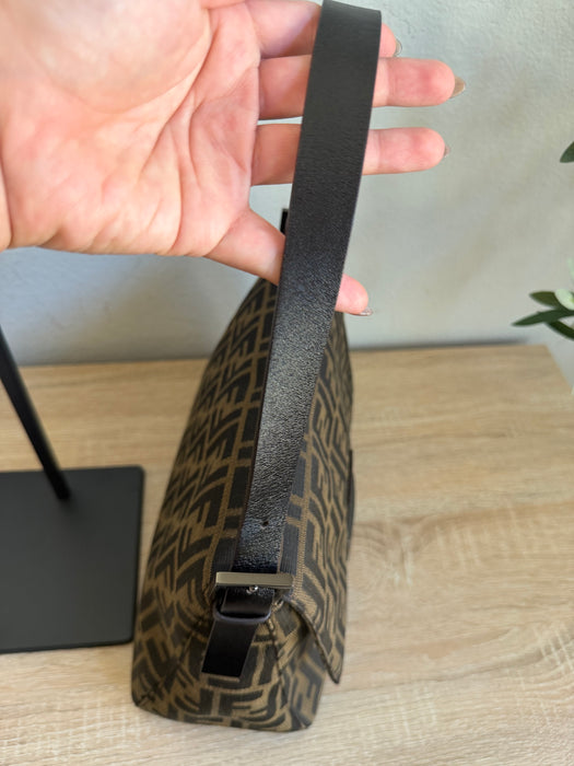 Fendi Zucca Baguette Rare Gunmetal hardware