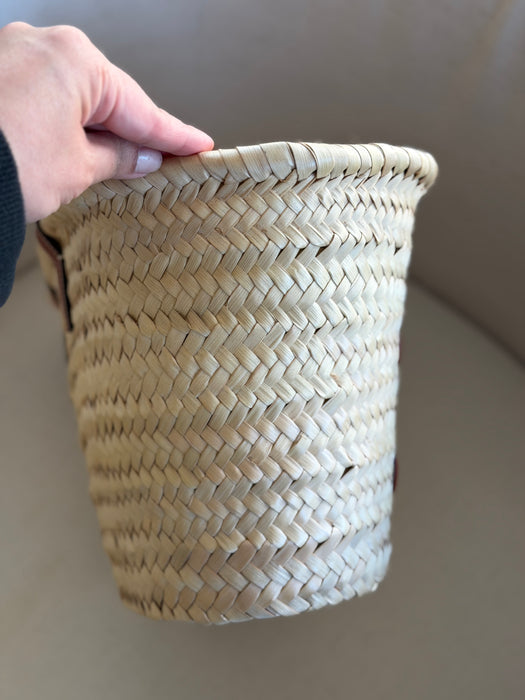 Celine Raffia Triomphe Tote