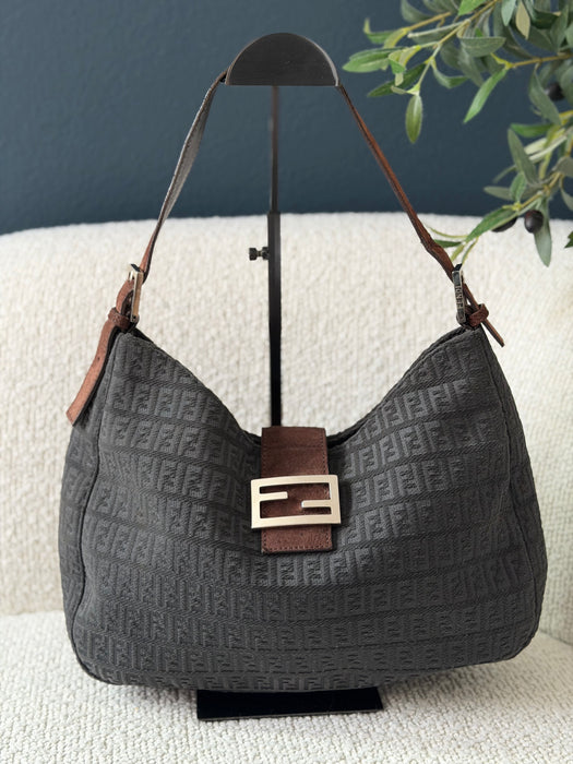 Fendi Zucchino Hobo Baguette