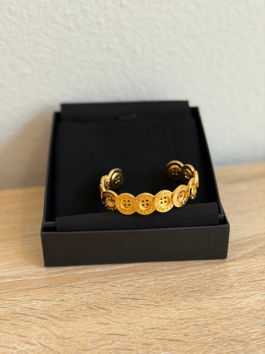 Chanel Button Paris Cuff Bracelet