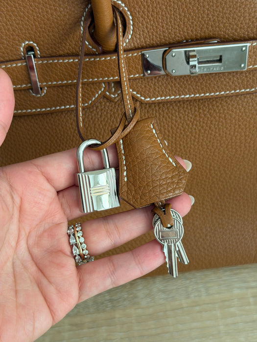 Birkin 35 in Togo gold with palladium hardware