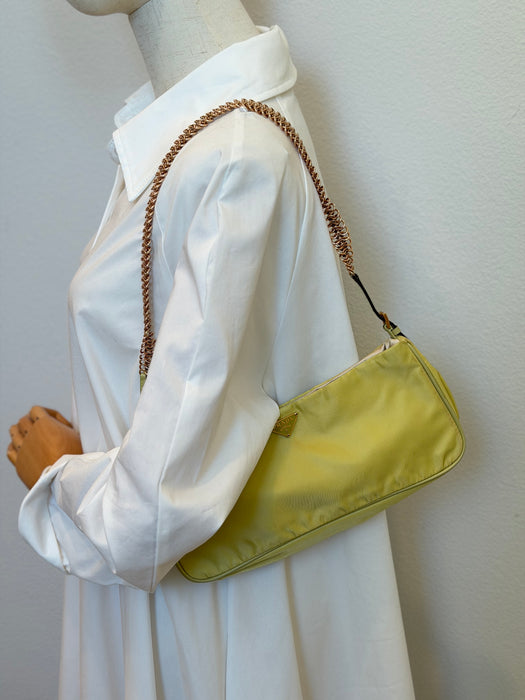 Prada Tessuto Nylon Yellow Shoulder