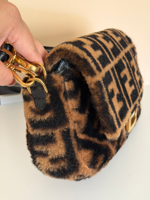 Fendi Shearling Zucca Baguette