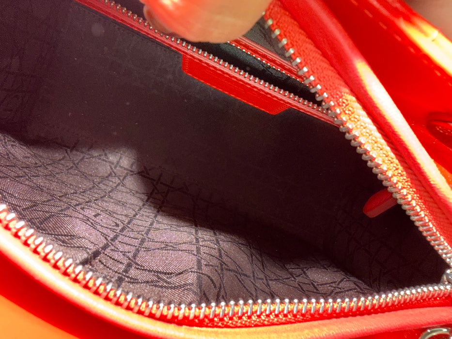 Lady Dior medium patent leather
