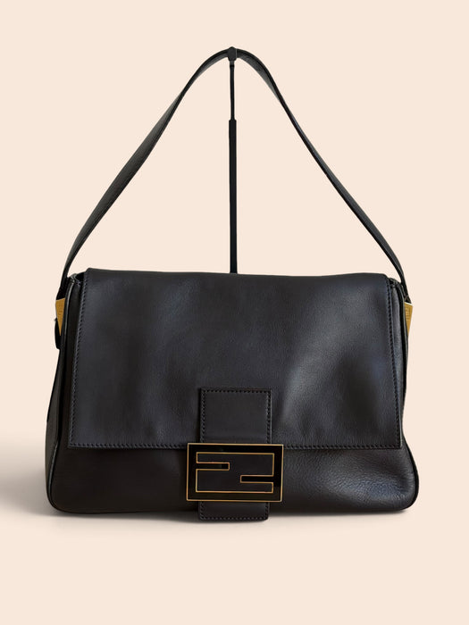 Fendi Vintello Big Forever Mama Baguette in Dark brown